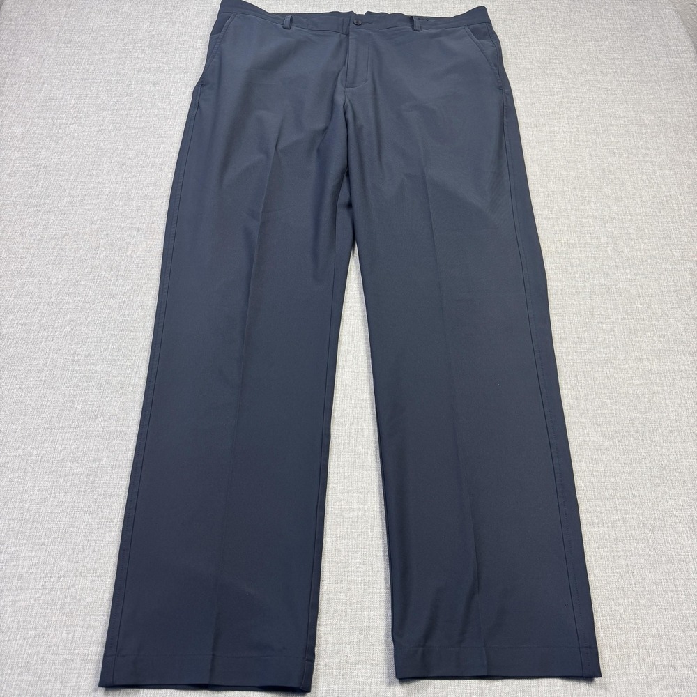 Dunning Golf Pants Mens 36x30 Blue Dress Pants Straight‎ Leg Microfiber Stretch